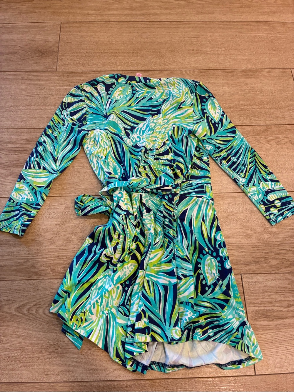 Lilly Pulitzer Women’s Karlie Wrap Romper Blue Green Size XXS - Picture 7 of 7